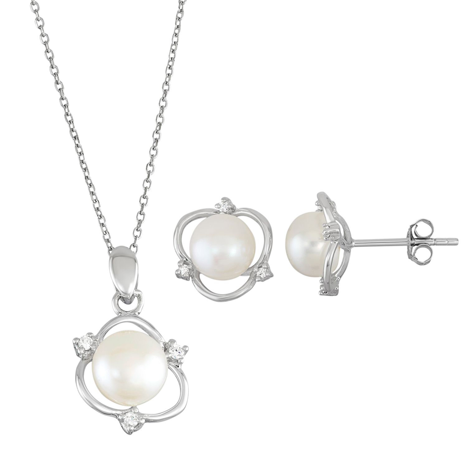 Kohls pearl necklace on sale set