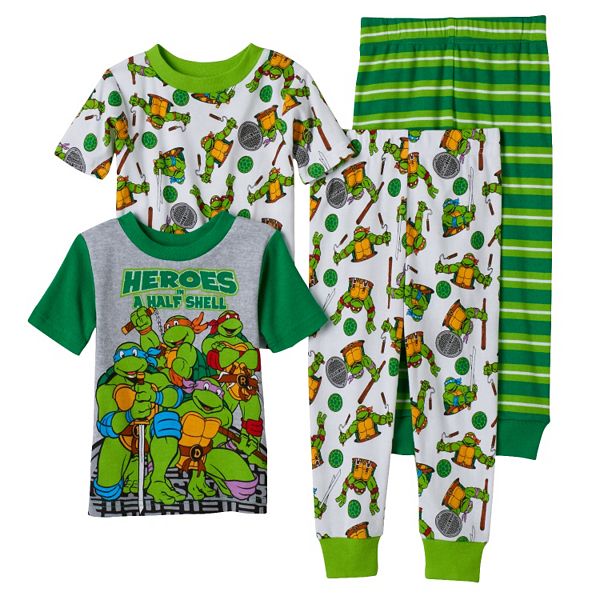 Teenage Mutant Ninja Turtle Baby Toddler Boy Cotton Tight Fit Short Sleeve  PJs, 2-Sets