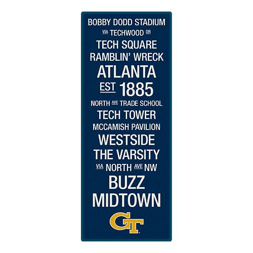 Georgia Tech Yellow Jackets Subway Canvas Wall Art