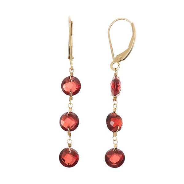 Kohls on sale garnet earrings