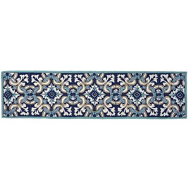 Liora Manne Ravella Floral Tile Indoor Outdoor Rug