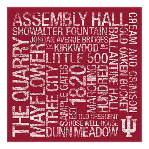 Indiana Hoosiers Subway Canvas Wall Art