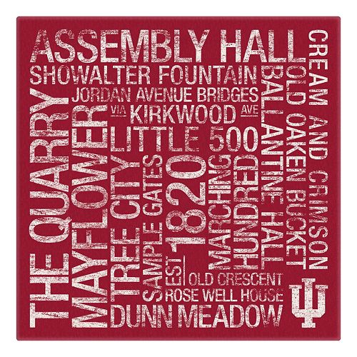 Indiana Hoosiers Subway Canvas Wall Art