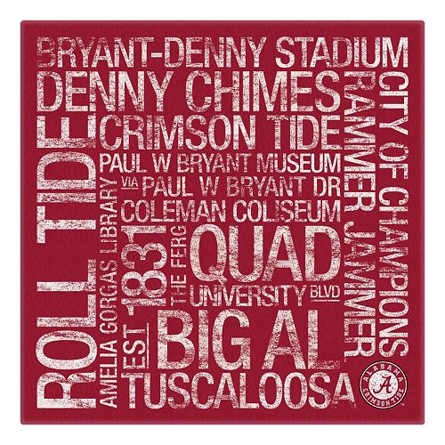 Alabama Crimson Tide Subway Canvas Wall Art