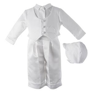 Baby Boy American Originals Dobby Christening Vest & Pants Set