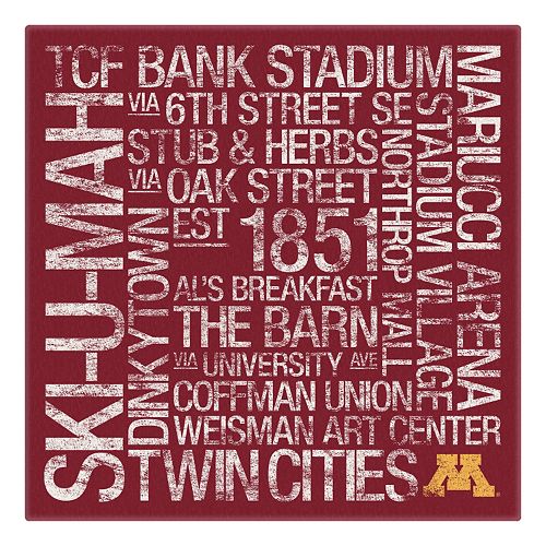 Minnesota Golden Gophers Subway Canvas Wall Art