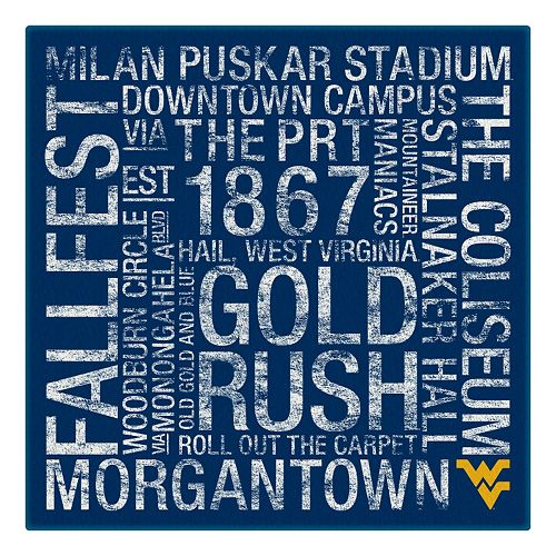 West Virginia Mountaineers Subway Canvas Wall Art