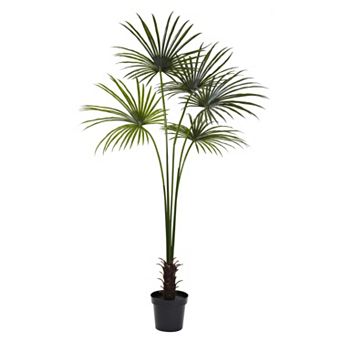 nearly natural 7-foot Artificial Fan Palm Tree