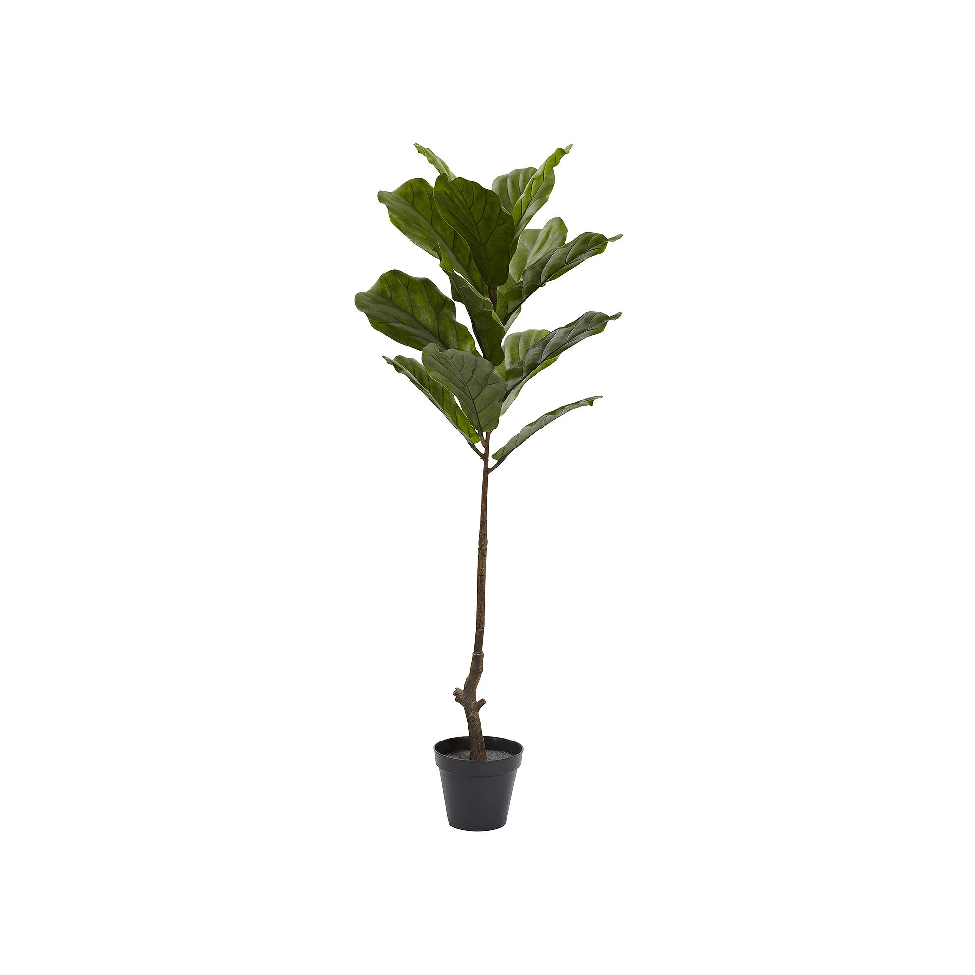 nearly natural 4-foot Artificial Fiddle Leaf Tree, Green