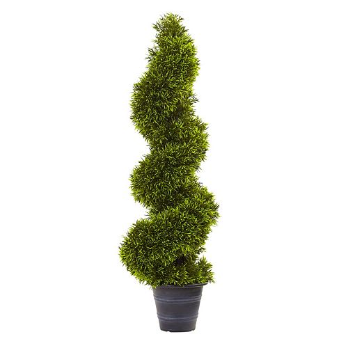 nearly natural Artificial Grass Spiral Topiary Plant