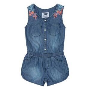 Girls 4-6x Levi's Embroidered Denim Romper