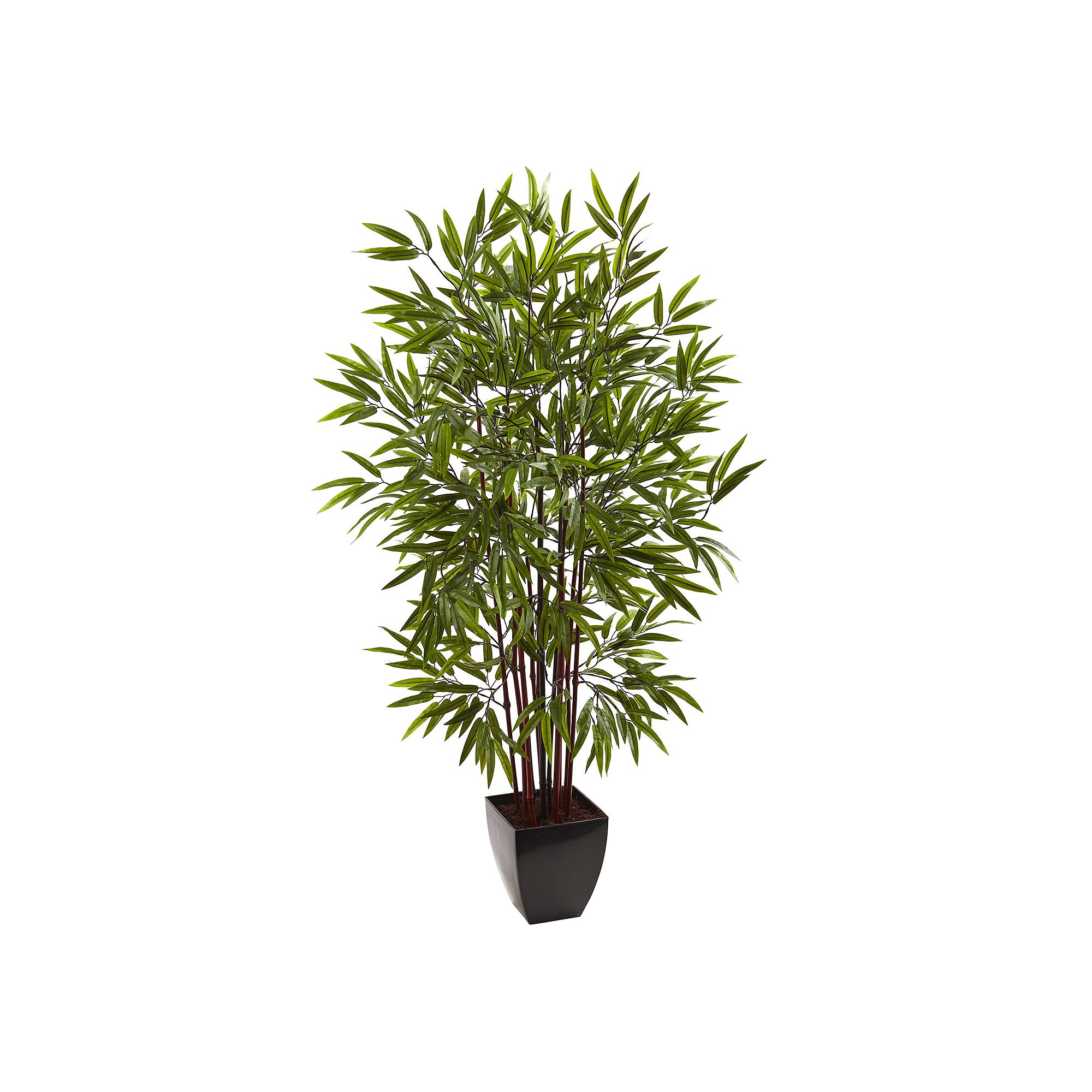 nearly natural 5-foot Bamboo Silk Tree, Green