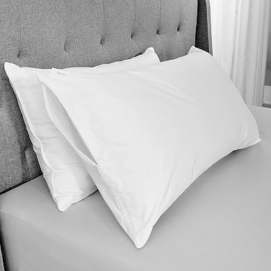 Allerease 2-pack 300 Thread Count Hot Water Washable Pillow Protector