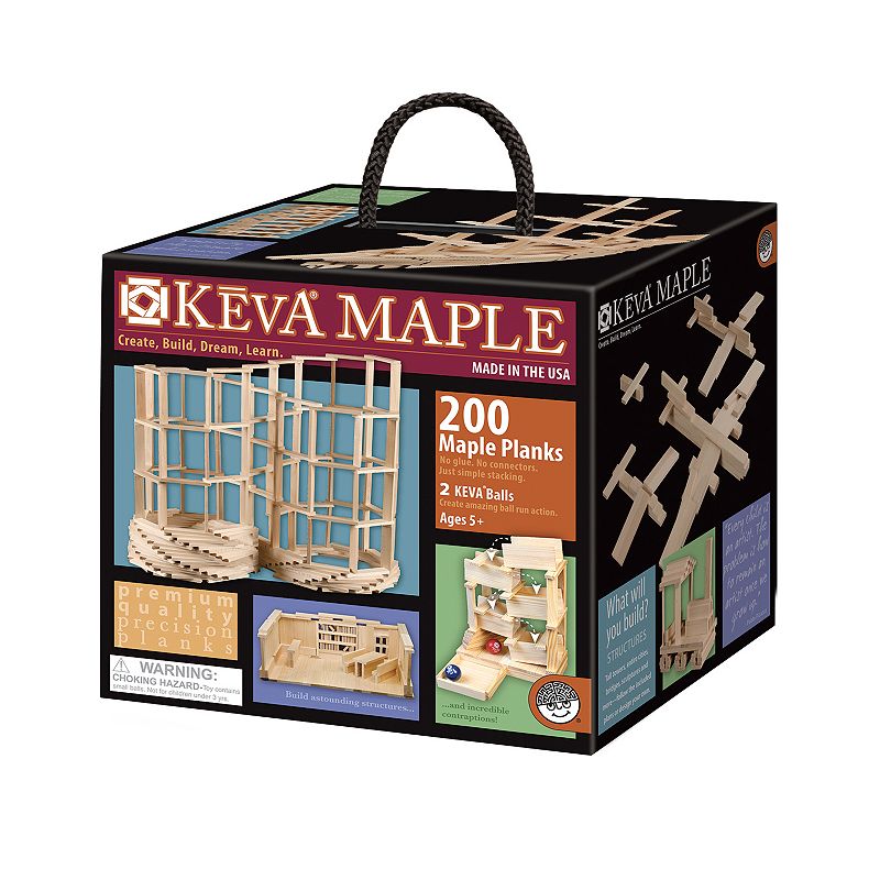 KEVA Maple 200-Piece Plank Set by MindWare, Multicolor