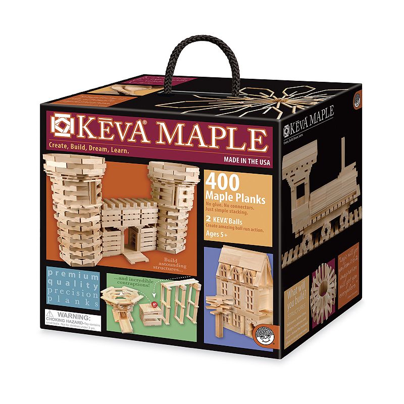 KEVA Maple 400-Piece Plank Set by MindWare, Multicolor