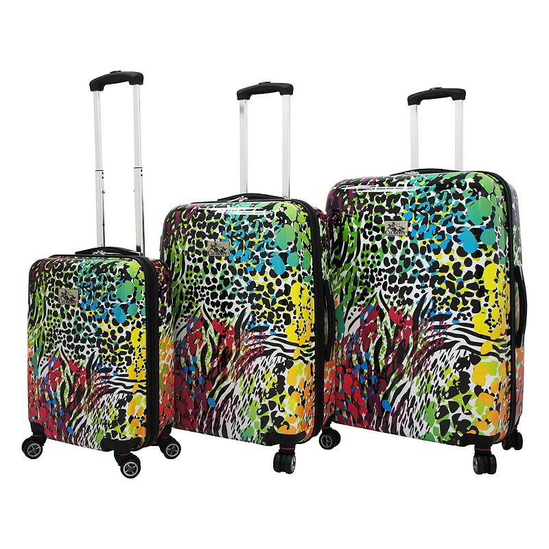 UPC 799705029088 product image for Chariot Colorful 3-Piece Hardside Spinner Luggage, Multicolor, 3 Pc Set | upcitemdb.com