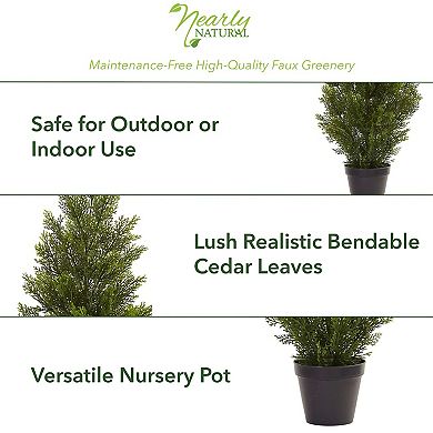 nearly natural 3-ft. Indoor / Outdoor Mini Artificial Cedar Tree