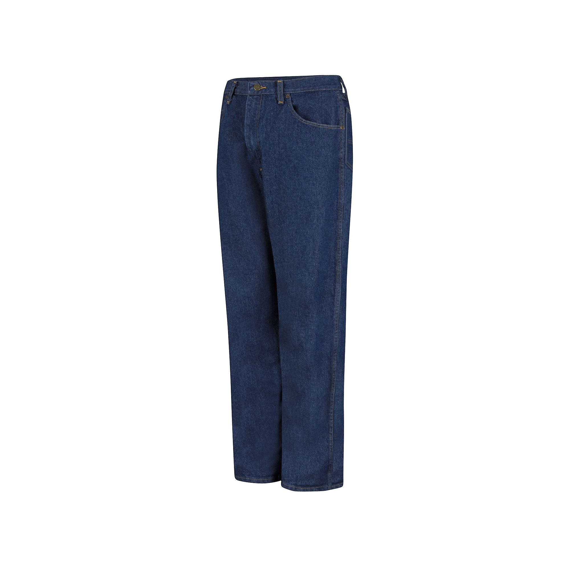 Mens Red Kap Relaxed-Fit 5-Pocket Jeans, Size: 30X30, Dark Blue