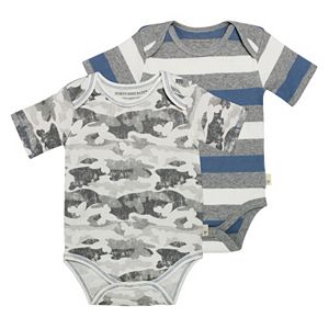 Baby Boy Burt's Bees Baby 2-pk. Organic Print Bodysuits