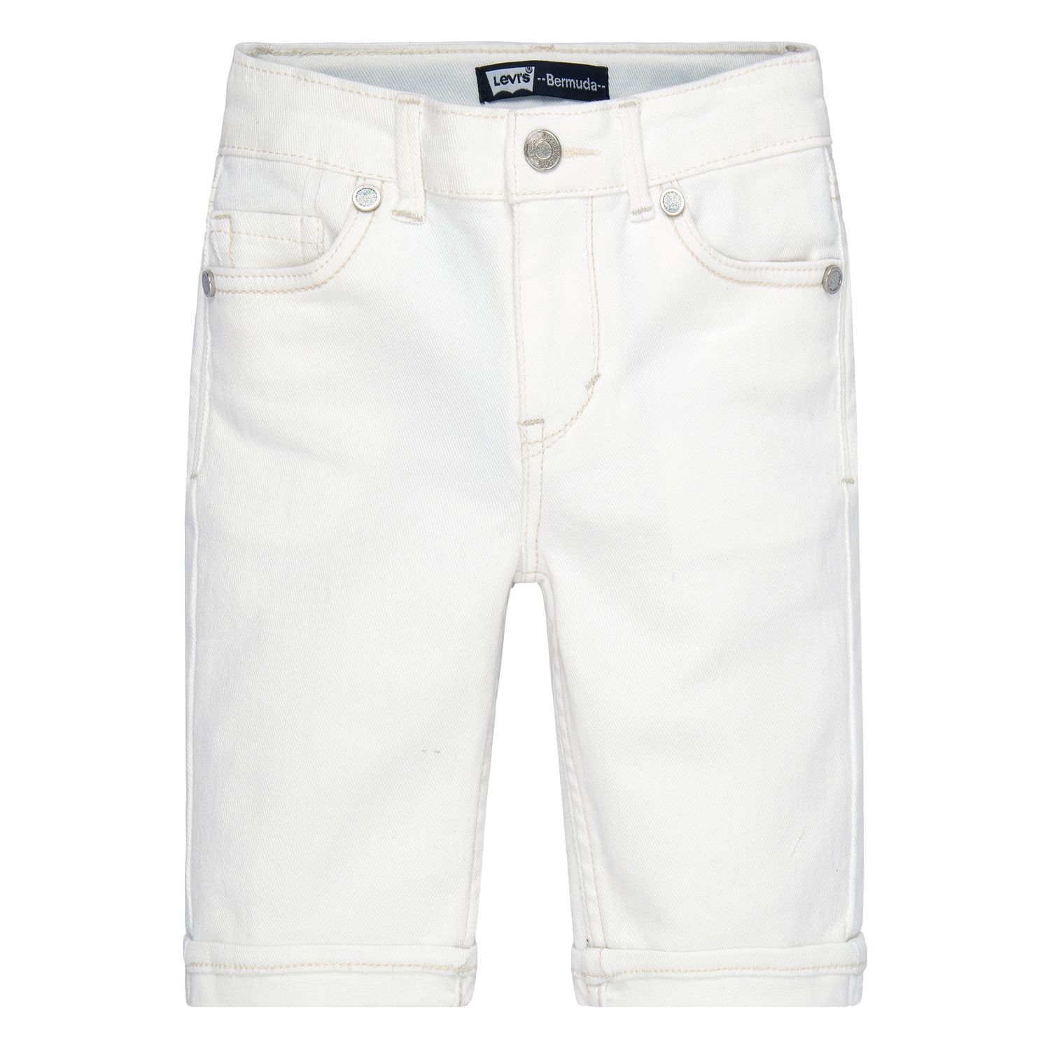 levi's white denim shorts