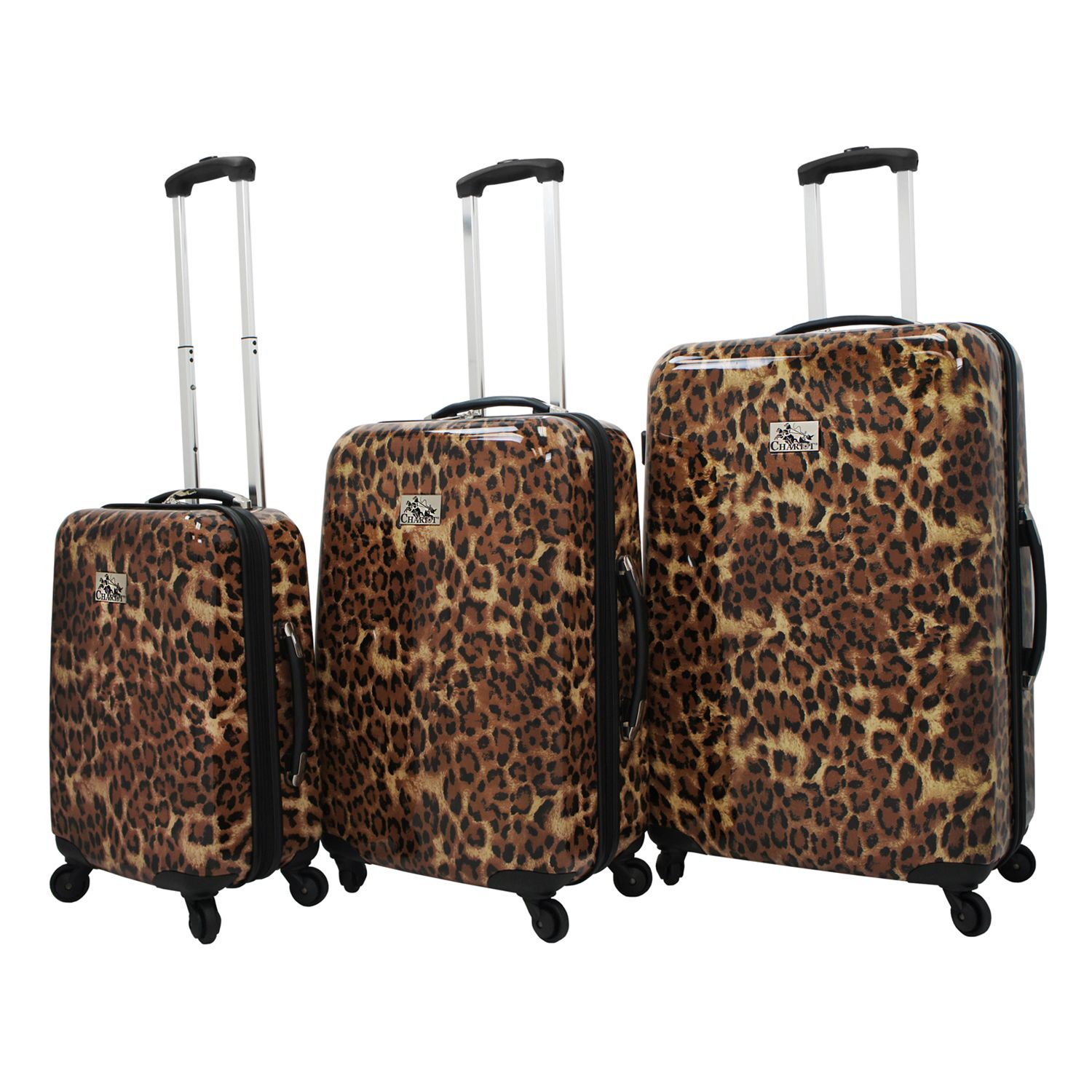 leopard hardside luggage