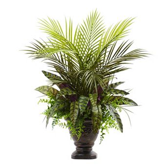 nearly natural Artificial Mixed Areca Palm Arrangement