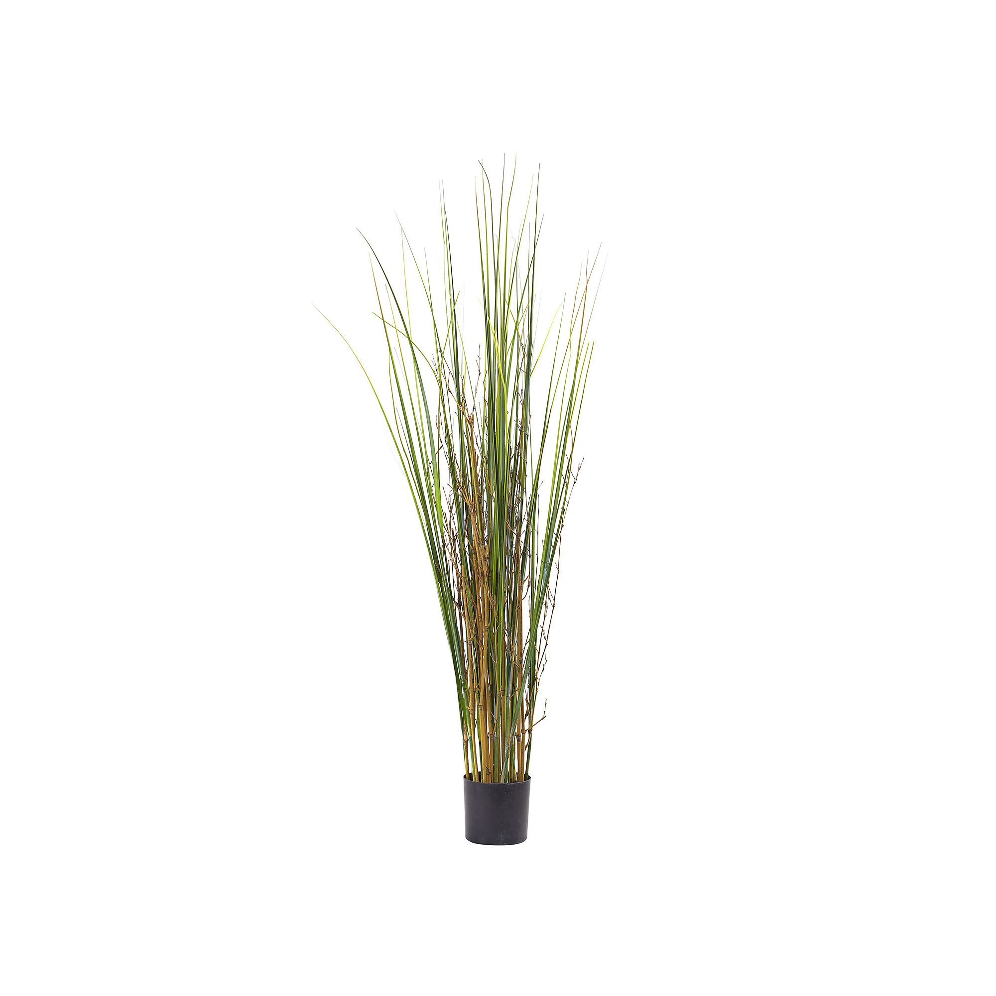 nearly natural Artificial Grass & Bamboo Plant, Green