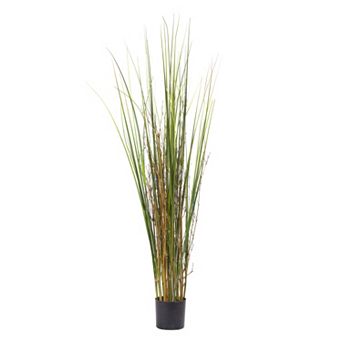 nearly natural Artificial Grass & Bamboo Plant