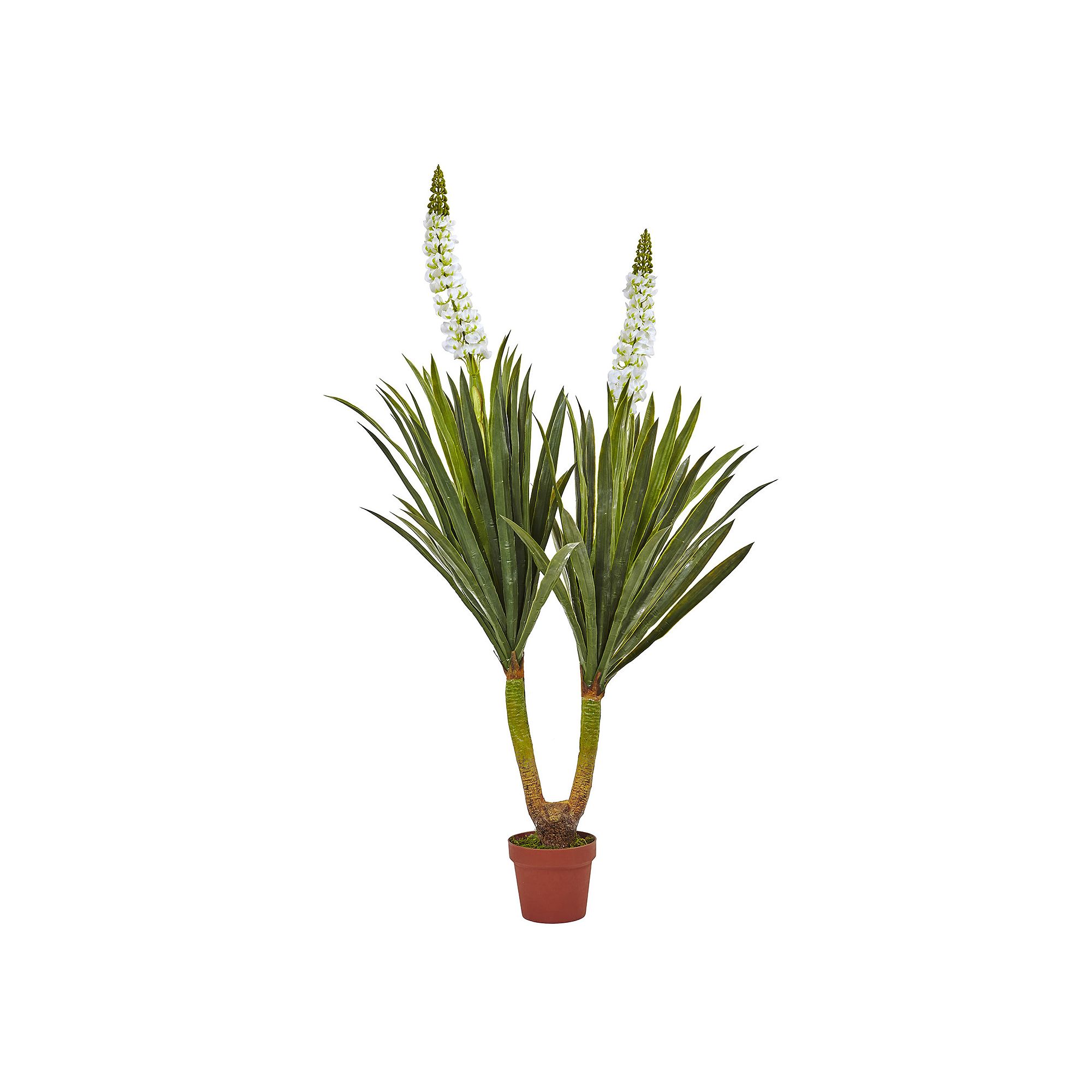 nearly natural Artificial Flowering Yucca Plant, Green
