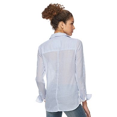 Juniors' SO® Lightweight Button-Down Shirt