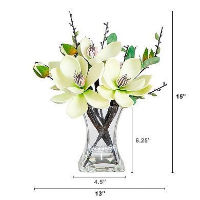 nearly natural Artificial Magnolia Arrangement