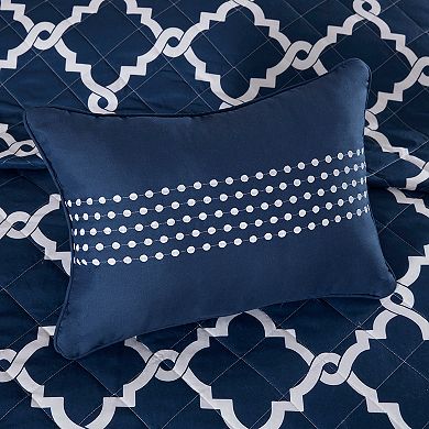 Madison Park Essentials Almaden 4-Piece Quilt Set with Shams and Decorative Pillows