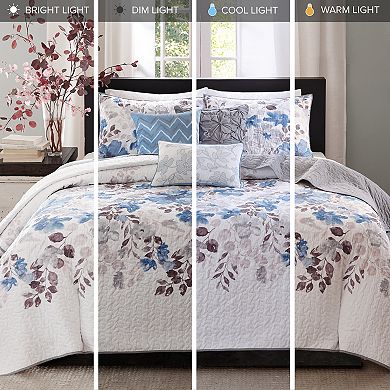 Madison Park Piper 6-Piece Quilt Set with Shams and Decorative Pillows
