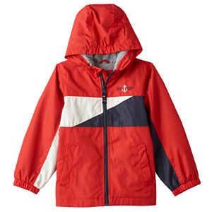Toddler Boy London Fog Colorblocked Jersey-Lined Hooded Jacket