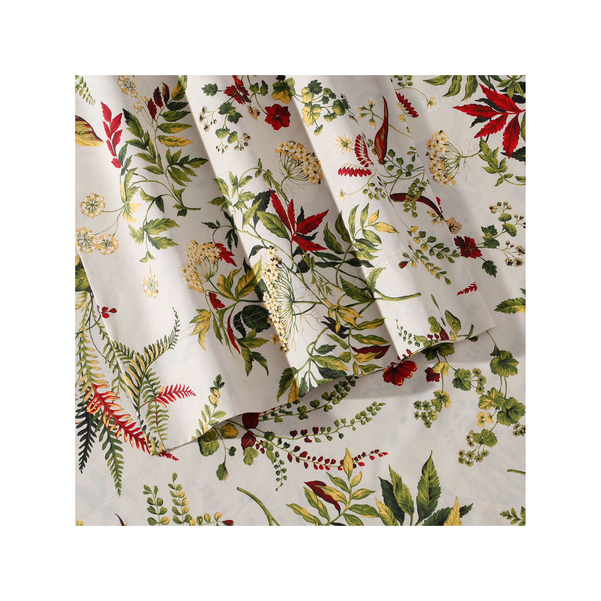 Tribeca Living Maui 300 Thread Count Printed Deep Pocket Percale Sheet Set