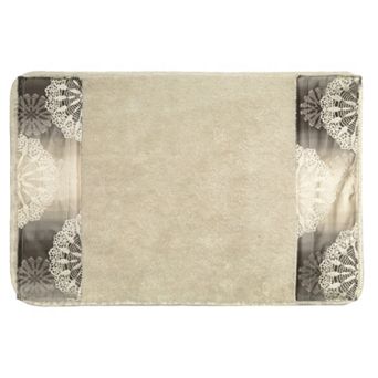 Popular Bath Fallon Banded Bath Rug