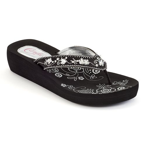 thong wedge flip flops