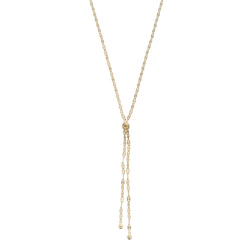 14k Gold Forzatina Chain Y Necklace