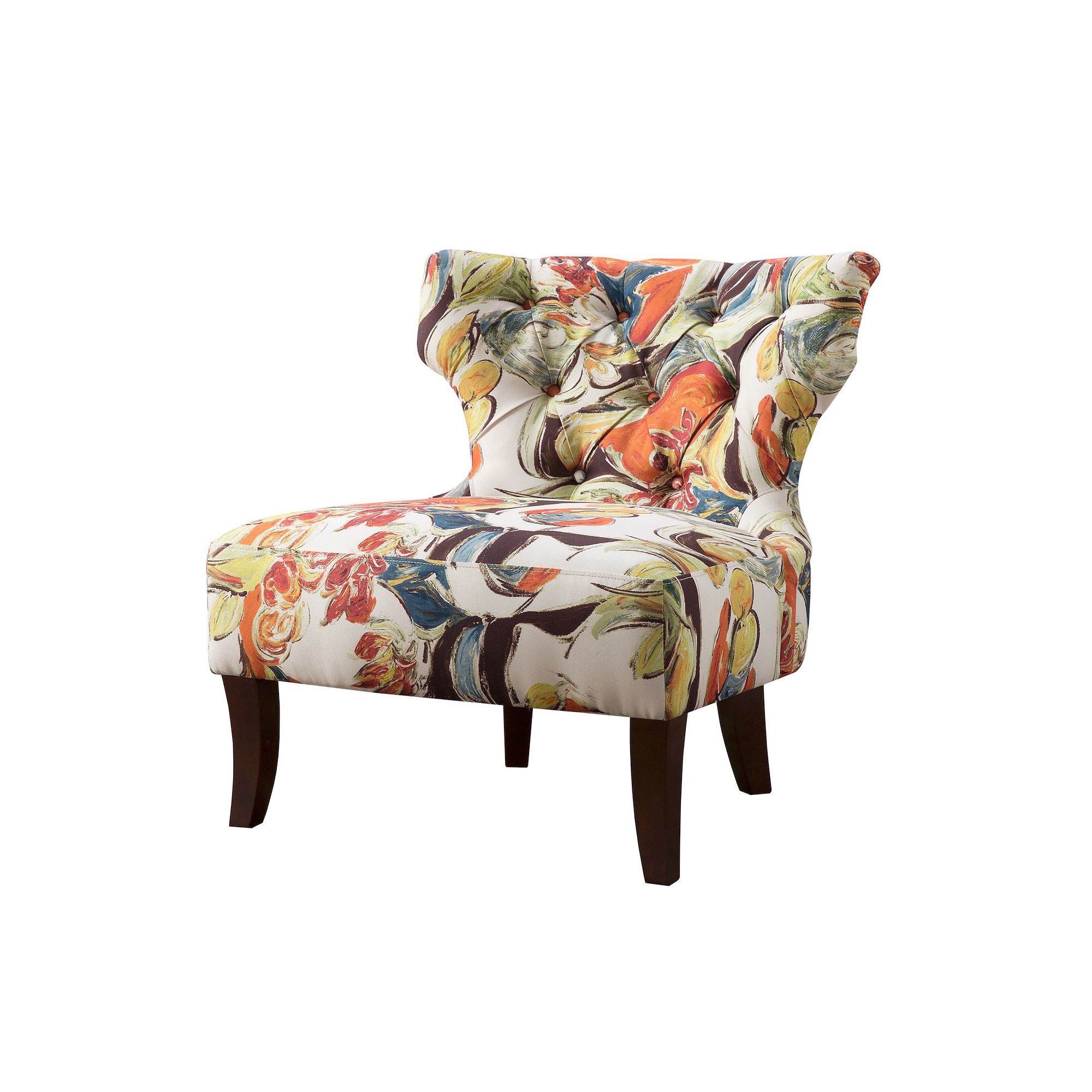 Madison Park Bree Abstract Floral Accent Chair, Multicolor