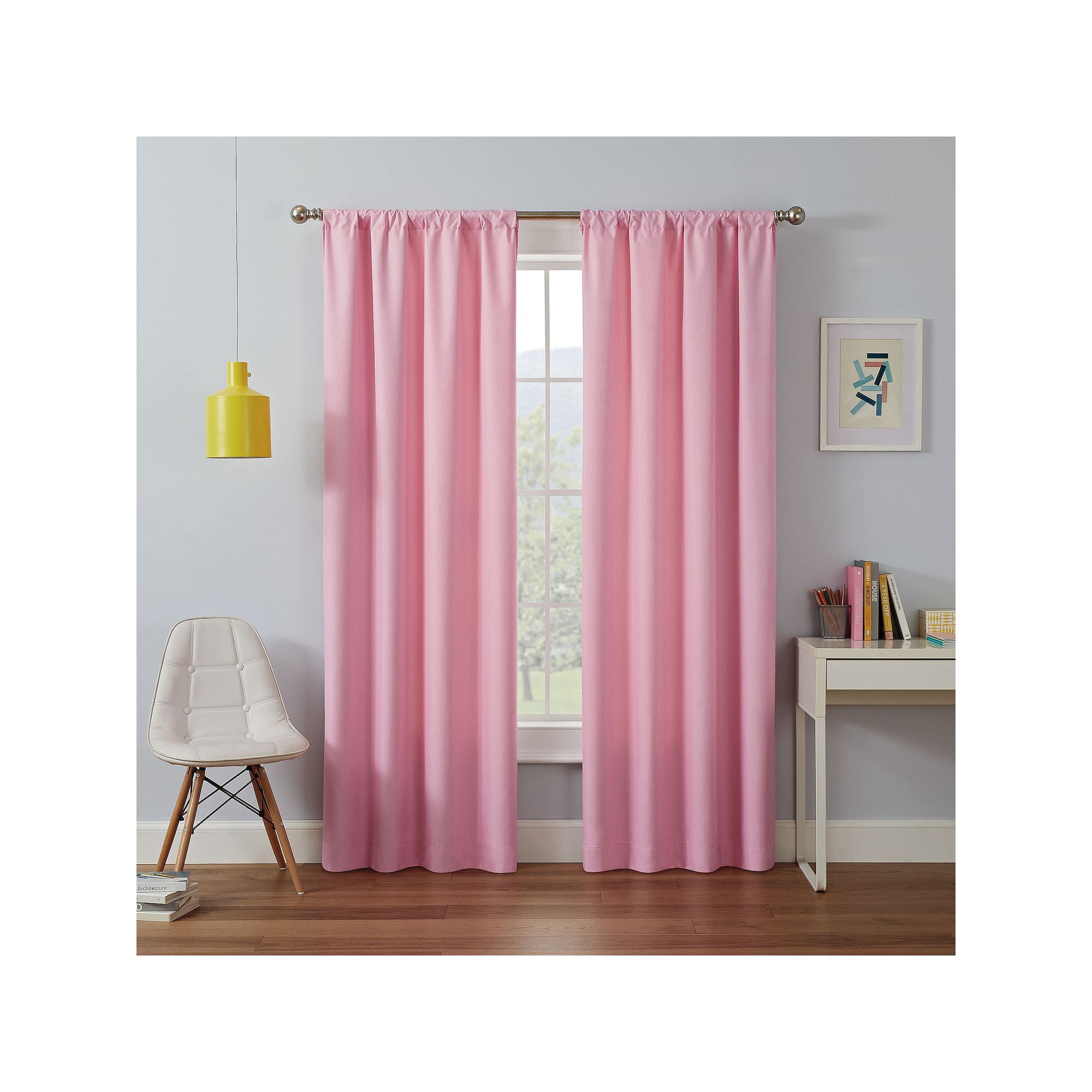 eclipse Kids Kendall Single Curtain Blackout 1-Panel Window Curtain, Bouque