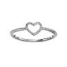LC Lauren Conrad Textured Heart Midi Ring