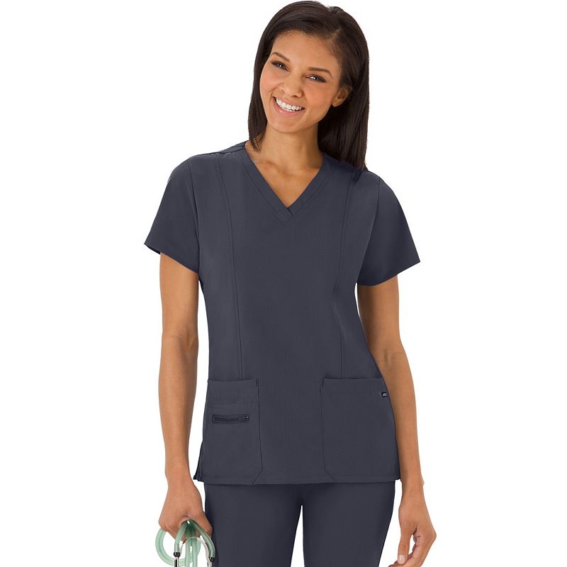 UPC 609953201337 product image for Women's Jockey Scrubs Modern Fit V-Neck Top 2309, Size: Large, Grey | upcitemdb.com