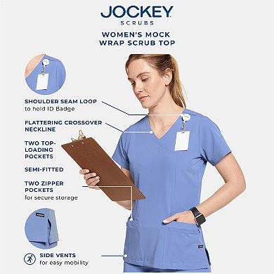 Women's Jockey Scrubs Classic Mock-Wrap Top 2306