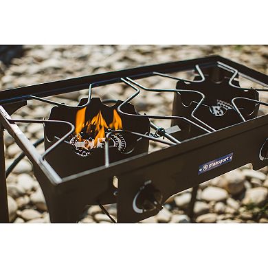 Stansport 2-Burner Outdoor Stove with Stand
