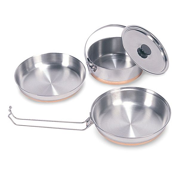 Stansport Two Person Stainless Steel Cook Set Silver