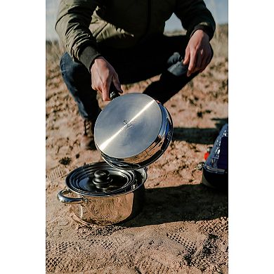 Stansport Stainless Steel Family Camping Cookware Set (7-Piece)