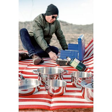 Stansport Stainless Steel Family Camping Cookware Set (7-Piece)