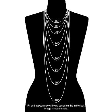 Sterling Silver Cubic Zirconia Long Station Necklace