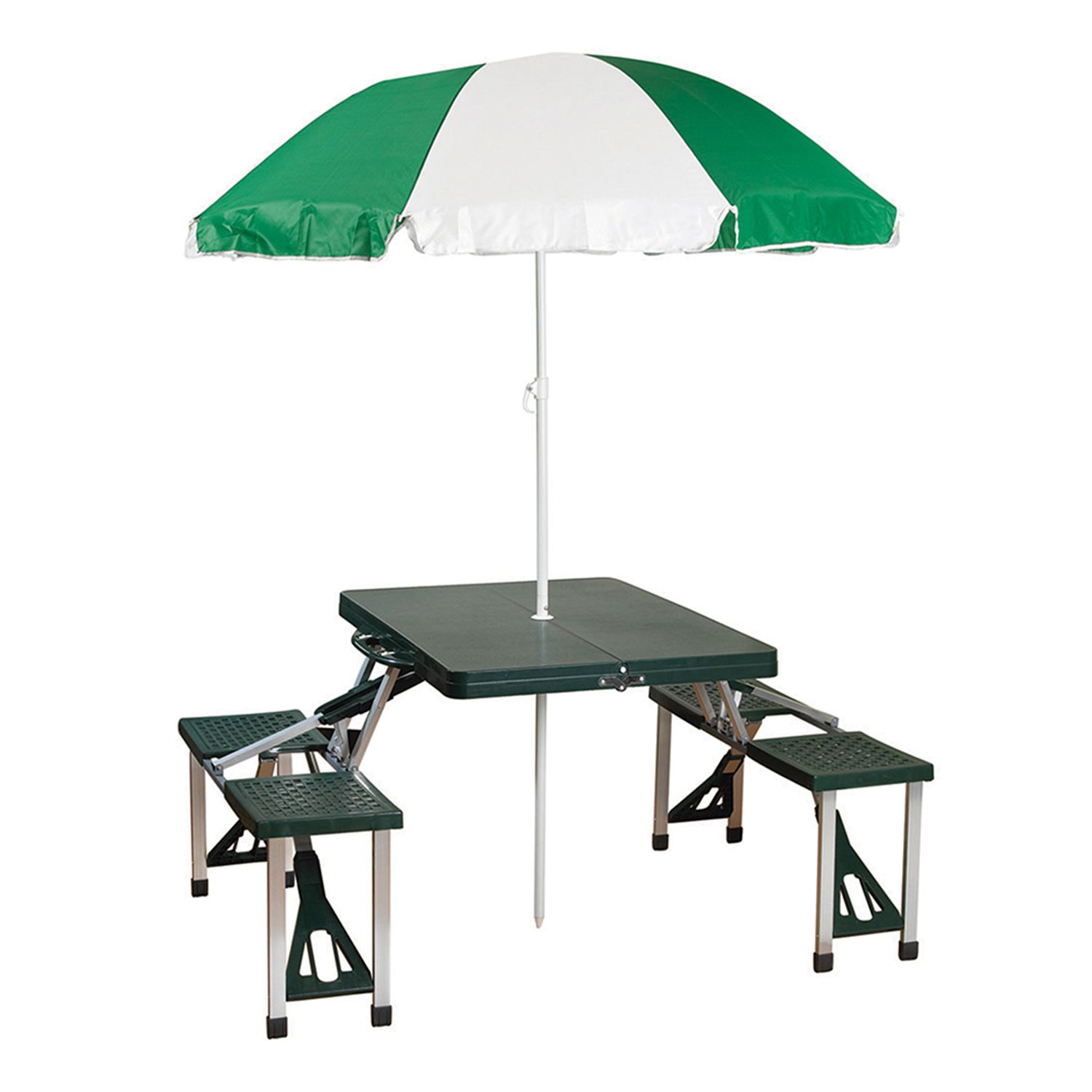 camping table and bench seats