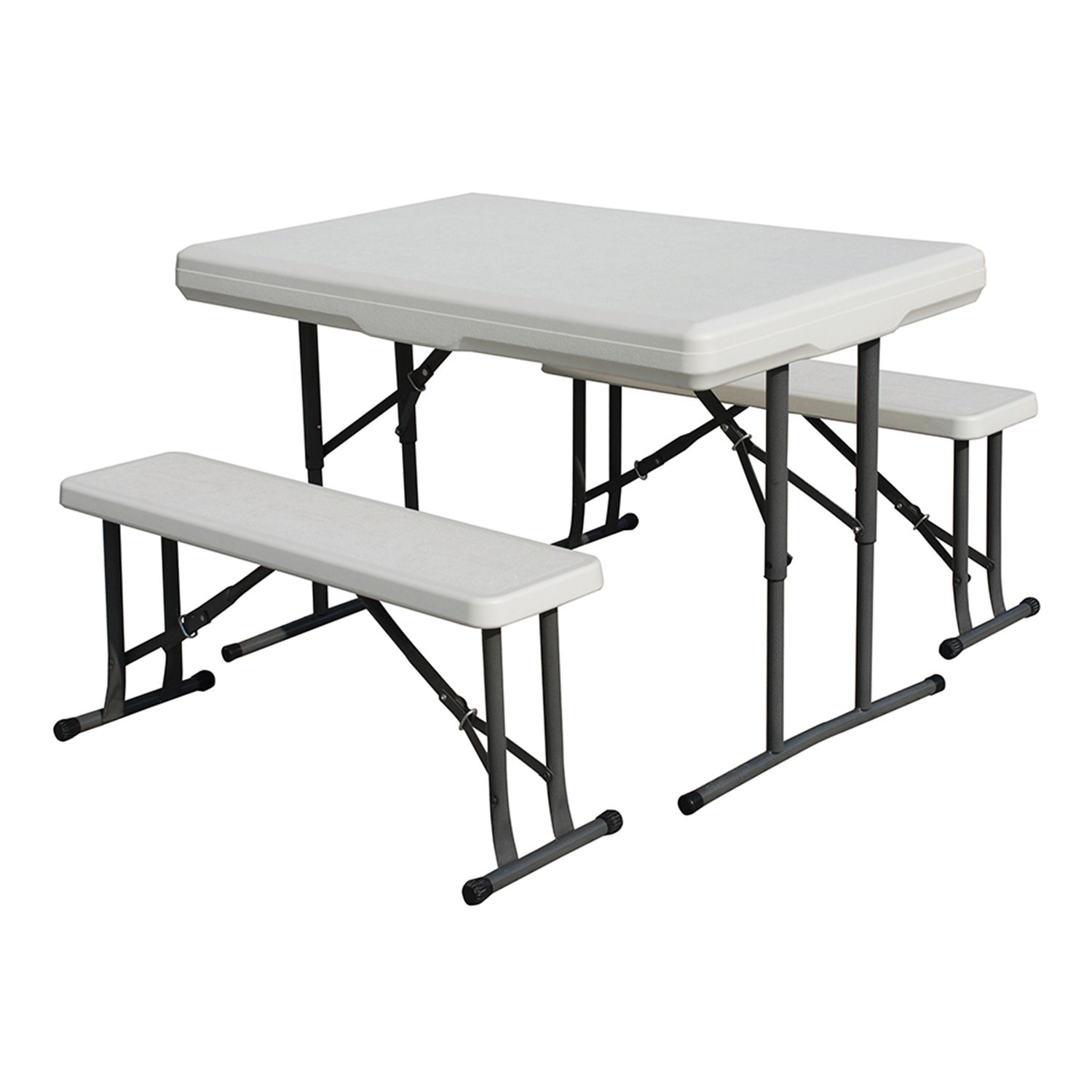 camping table with bench seats
